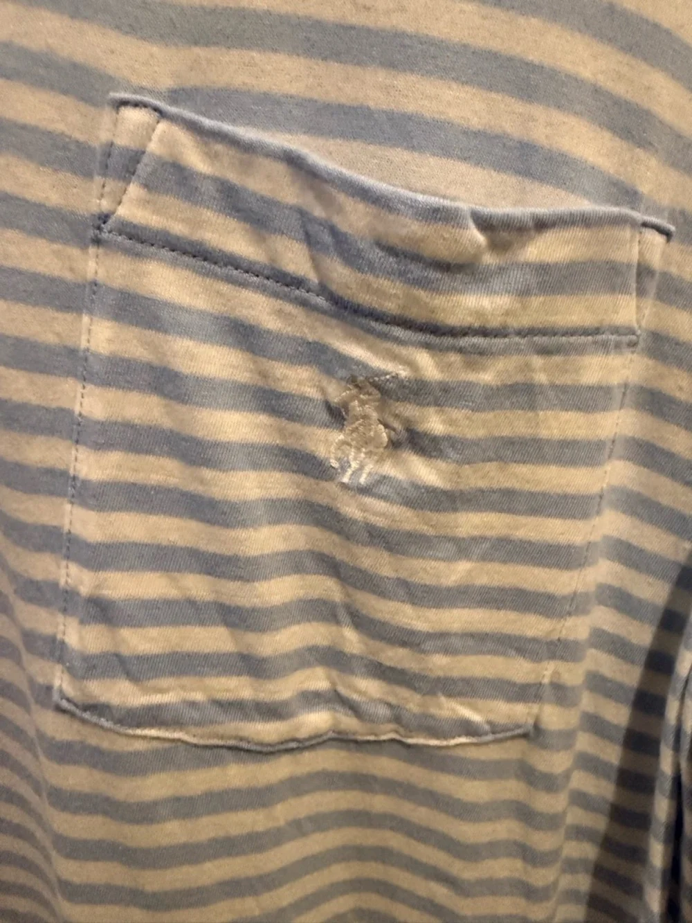 Polo by Ralph Lauren Men’s Light Blue & White Striped Polo